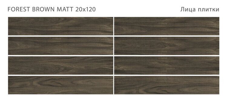 Керамогранит FOREST BROWN 20x120 MATT (цена за м2)